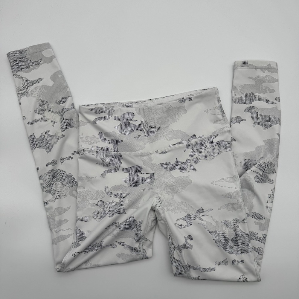 Mono B White Grey Snakeskin Camo High Waist Leggings Womens Small